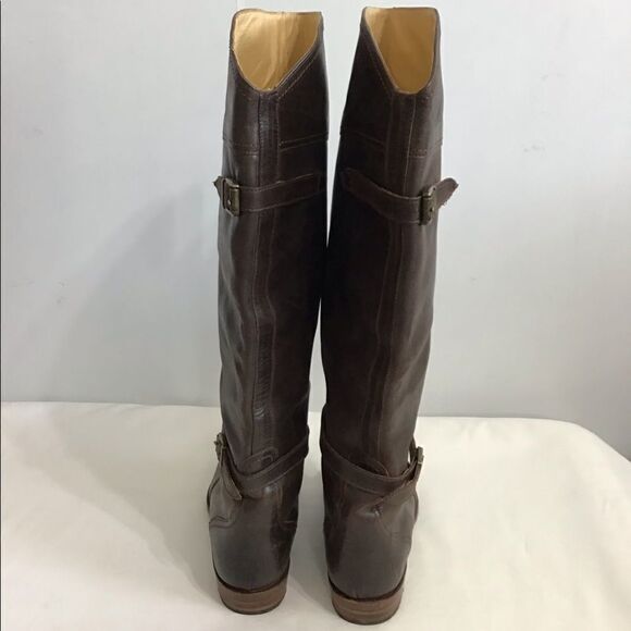 FRYE Dorado Leather Western Style Riding Boots Knee High Size 8 - Picture 3 of 14